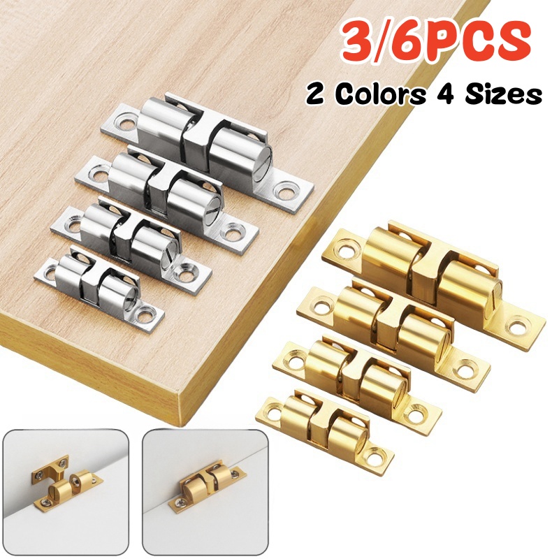 Furniture Home Hardware - 3/6pcs Cabinet Closet Door Ball Catch,Brass