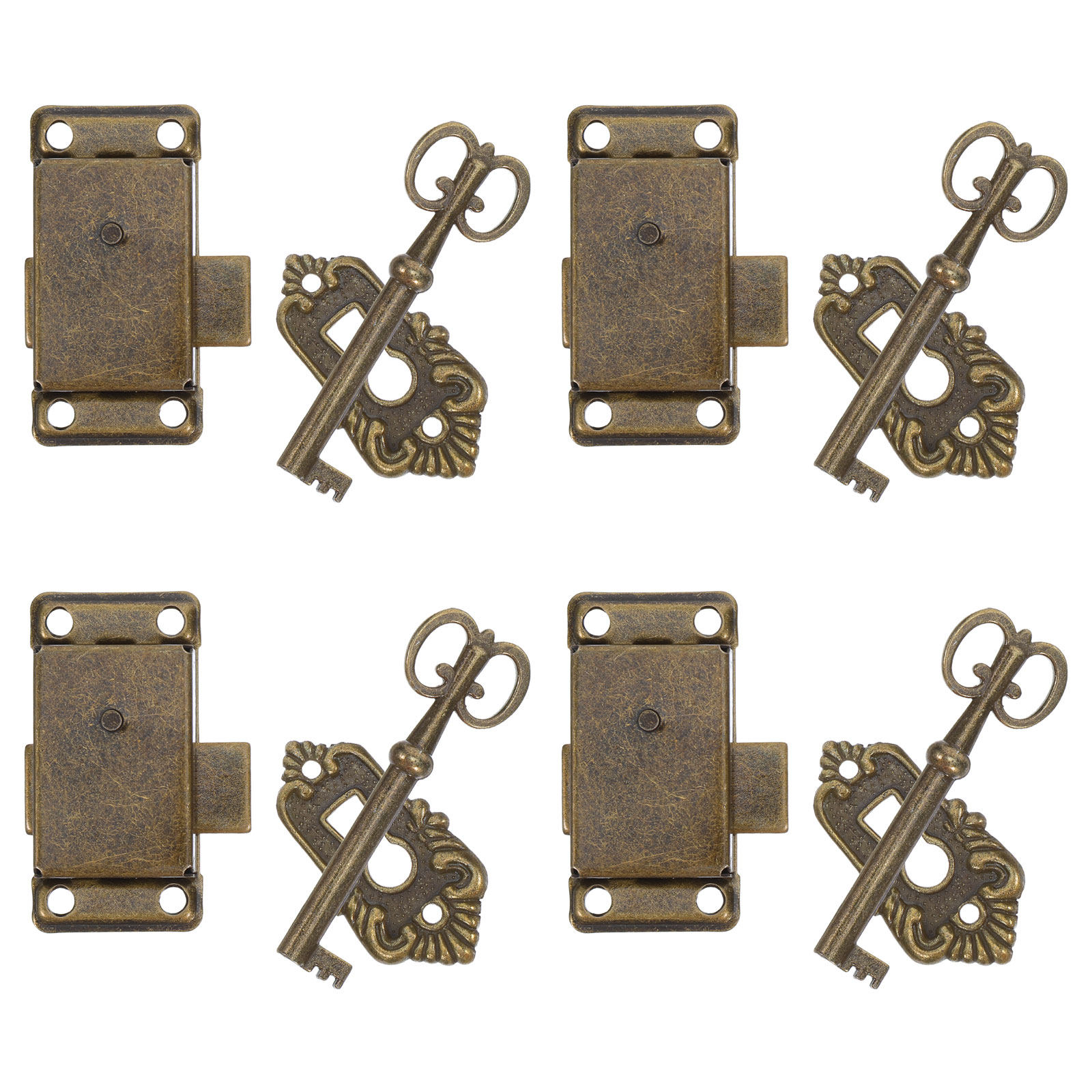 Furniture Home Hardware - 4Sets Furniture Cabinet Locks Iron Retro