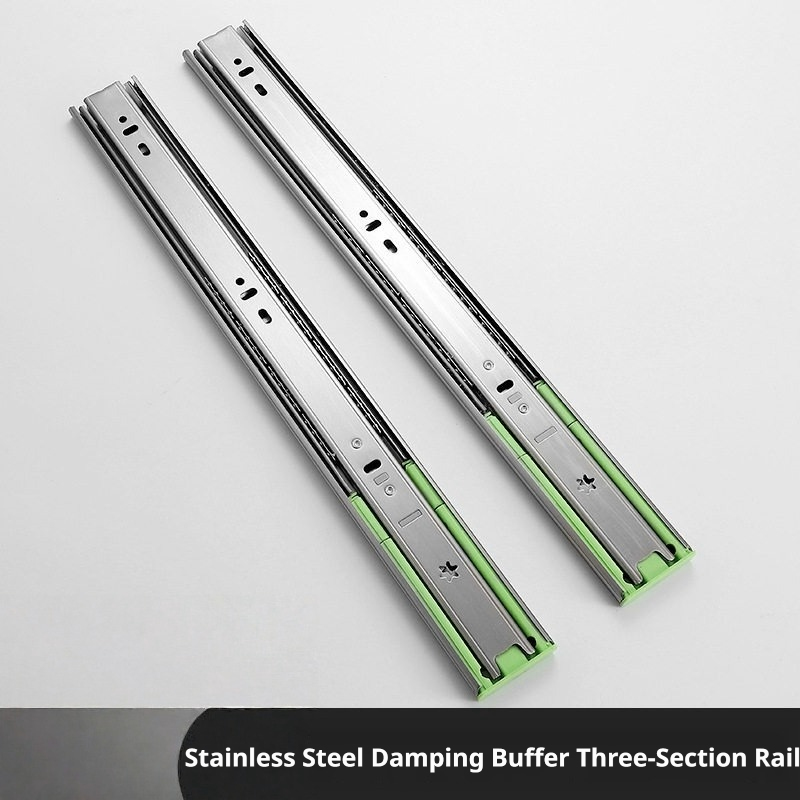 Furniture And Hardware - 2Pcs Metal Buffer Drawer Slides 12-20