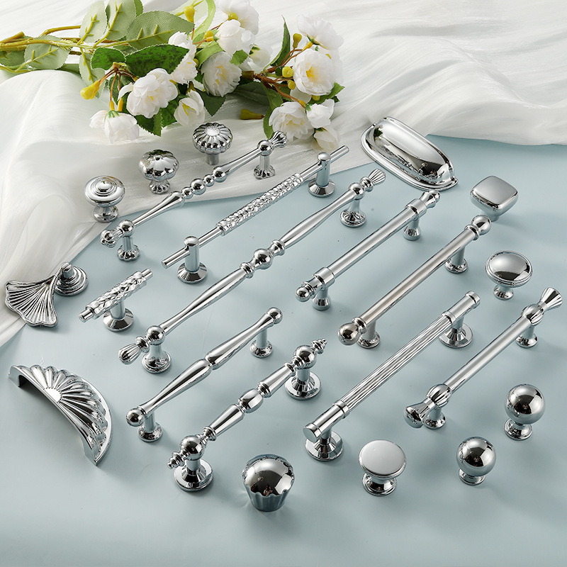 Furniture Hardware Drawer Pulls - Bright Chrome Silver Wardrobe Door Handle