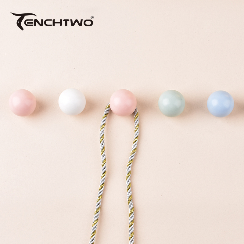 Round Ceramic Hook Clothes Han - Furniture Home Hardware ulasan dan harga