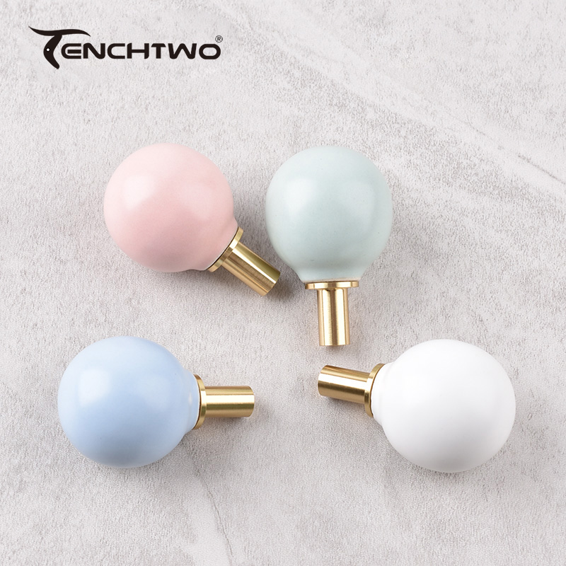 Round Ceramic Hook Clothes Han - Furniture Home Hardware ulasan dan harga