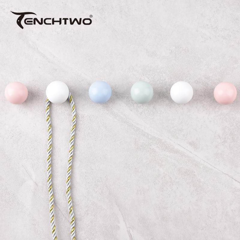 Round Ceramic Hook Clothes Han - Furniture Home Hardware ulasan dan harga