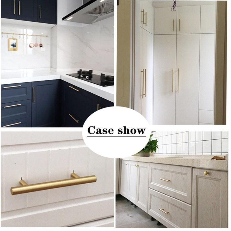 Modern Gold Brushed Straight C - Furniture Hardware Drawer Pulls ulasan dan harga