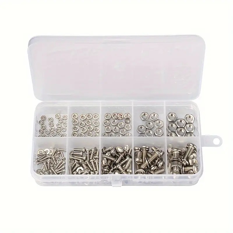 320PCS Hex Nuts & Bolts Set M2 - Furniture Home Hardware ulasan dan harga