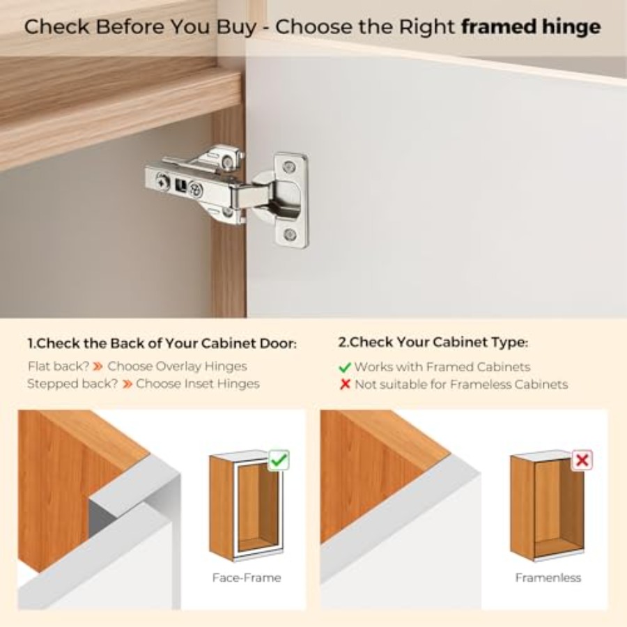 1 Pair 2 Packs Full Overlay Ca - Cabinet Hinge Overlay ulasan dan harga