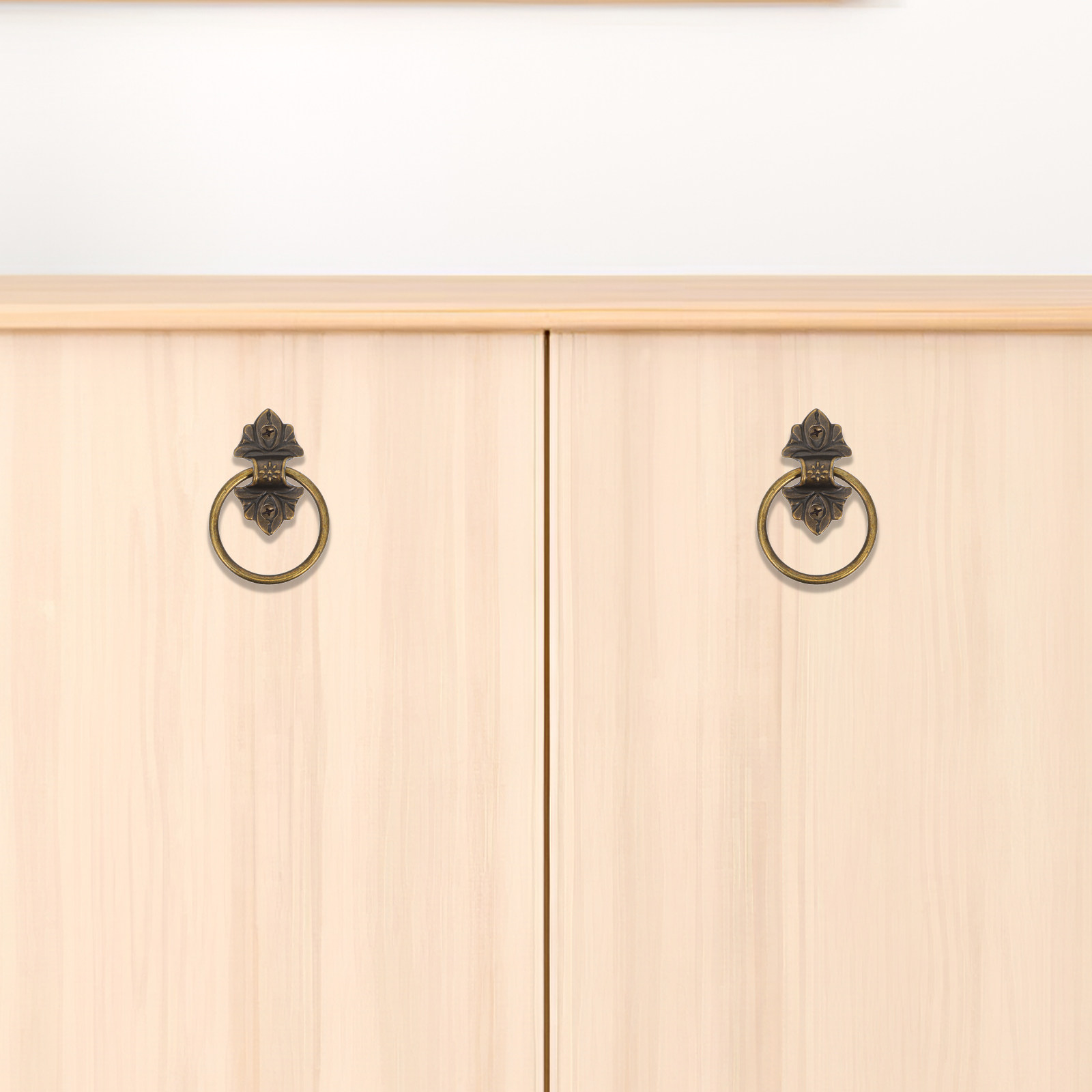 2Pcs Retro Drop Ring Cabinet P - Furniture Hardware Drop Pulls ulasan dan harga